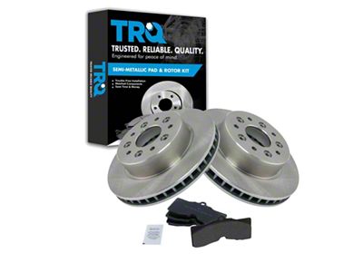 Semi-Metallic Brake Rotor and Pad Kit; Front (65-66 Corvette C2 w/ 4-Wheel Disc Brakes; 67-82 Corvette C2 & C3)