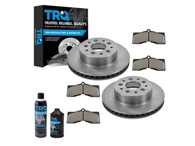 Semi-Metallic Brake Rotor and Pad Kit; Front (65-66 Corvette C2 w/ 4-Wheel Disc Brakes; 67-82 Corvette C2 & C3)