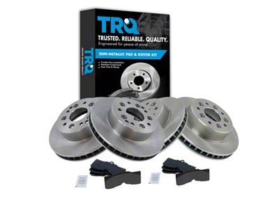 Semi-Metallic Brake Rotor and Pad Kit; Front and Rear (65-66 Corvette C2 w/ 4-Wheel Disc Brakes; 67-82 Corvette C2 & C3)