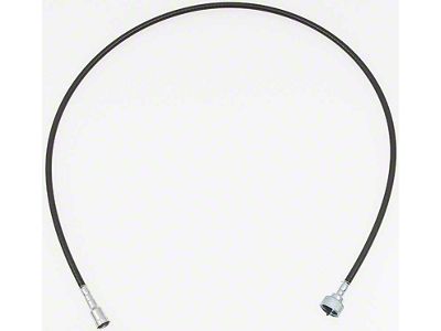 Speedometer Cable and Casing; Clip Retained on Speedometer Side; 46-Inch (55-82 Corvette C1, C2, C3 & C4)