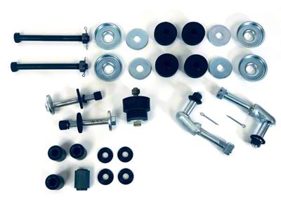 Standard Rear Suspension Rebuild Kit; Rubber (63-74 Corvette C2 & C3)