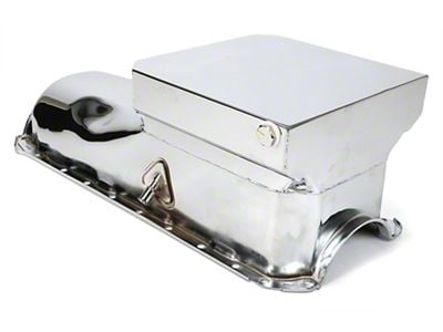 Street/Strip Oil Pan; 6-Quart; Chrome (65-74 Big Block V8 Corvette C2 & C3)