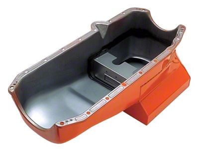 Street/Strip Oil Pan; 7-Quart; Deep Orange (79-85 Small Block V8 Corvette C3)