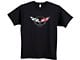 Corvette T-Shirt, Distressed C5 Logo, Black