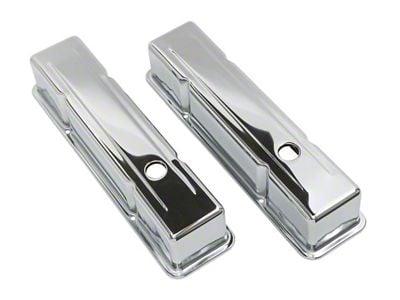 Tall Valve Covers; Chrome (58-86 Small Block V8 Corvette C1, C2 & C3)