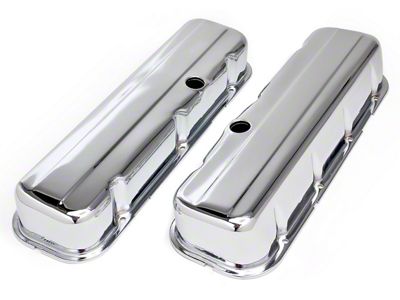 Tall Valve Covers; Chrome (65-74 Big Block V8 Corvette C2 & C3)