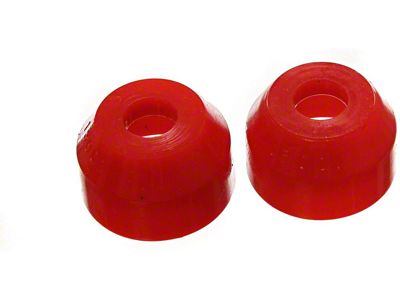 Tie Rod Dust Boots; Round Style; Red (63-96 Corvette C2, C3 & C4)