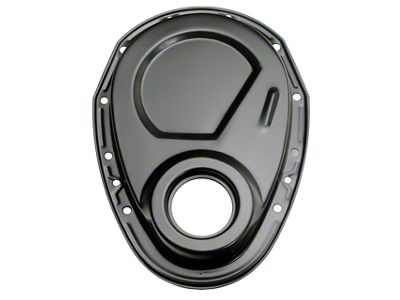 Timing Chain Cover; Asphalt Black (58-86 Small Block V8 Corvette C1, C2, C3 & C4, Excluding LT1)