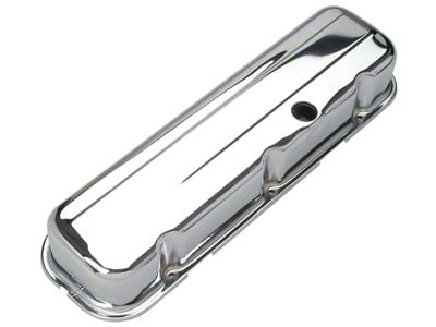 Traditional Style Tall Valve Covers; Chrome (65-74 Big Block V8 Corvette C2 & C3)