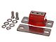 Transmission Mount; Chrome; Red (63-82 Corvette C2 & C3)