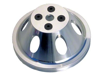 Water Pump Pulley; 1-Groove; Polished Aluminum (66-68 Big Block V8 Corvette C2 & C3 w/ Short Water Pump)