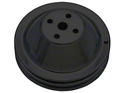 Water Pump Pulley; 2-Groove; Asphalt Black (57-68 Small Block V8 Corvette C1, C2 & C3 w/ Short Water Pump)