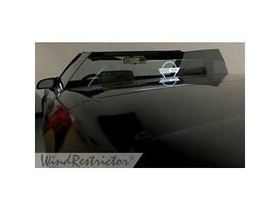 Wind Deflector with C4 Convertible Outline; Clear; Red Lighting Kit (84-96 Corvette C4 Convertible)