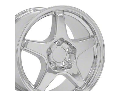 CV01 Chrome Wheel; 17x9.5; 56mm Offset (88-96 Corvette C4)