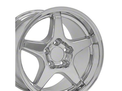 CV01 Chrome Wheel; Rear Only; 17x11; 50mm Offset (88-96 Corvette C4)