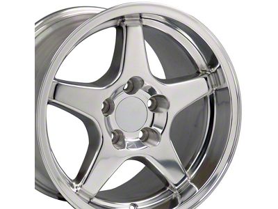 CV01 Polished Wheel; Rear Only; 17x11; 50mm Offset (88-96 Corvette C4)