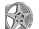 CV01 Silver with Machined Lip Wheel; 17x9.5; 56mm Offset (88-96 Corvette C4)