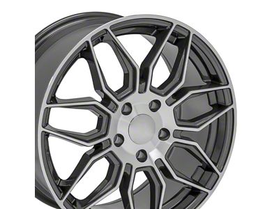 CV03C Gunmetal Machined Wheel; 18x8.5; 56mm Offset (88-96 Corvette C4)