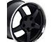 CV05 Black with Machined Lip Wheel; 17x9.5; 54mm Offset (88-96 Corvette C4)