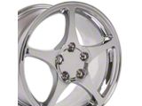 CV05 Chrome Wheel; 18x9.5; 65mm Offset (88-96 Corvette C4)