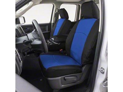 Covercraft Precision Fit Seat Covers Endura Custom Front Row Seat Covers; Blue/Black (82-92 Camaro Coupe)