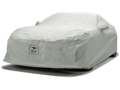 Covercraft Custom Car Covers 3-Layer Moderate Climate Car Cover with 1 Mirror Pocket and Black Mustang 50 Years Logo (69-70 Mustang Sportsroof, Excluding GT350 & GT500)