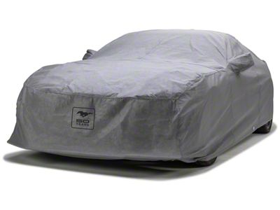 Covercraft Custom Car Covers 5-Layer Indoor Car Cover with 2 Mirror Pockets and Black Mustang 50 Years Logo (69-70 Mustang Sportsroof, Excluding GT350 & GT500)