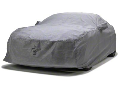 Covercraft Custom Car Covers 5-Layer Indoor Car Cover with 2 Mirror Pockets and Black Mustang Tri-Bar Logo (69-70 Mustang Sportsroof, Excluding GT350 & GT500)