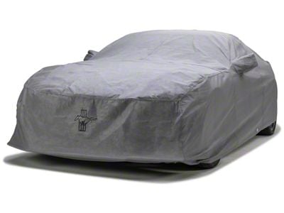 Covercraft Custom Car Covers 5-Layer Indoor Car Cover with 2 Mirror Pockets and Black Mustang Tri-Bar Logo (65-68 Mustang Fastback, Excluding GT350 & GT500)