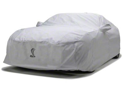 Covercraft Custom Car Covers 5-Layer Softback All Climate Car Cover with Black Mustang Cobra Logo and without Mirror Pockets (69-70 Mustang Coupe, Convertible)