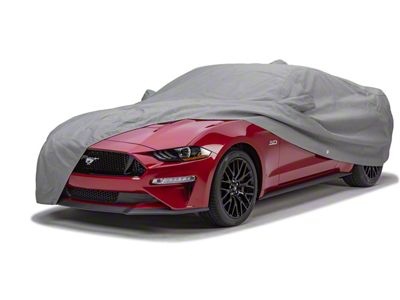 Covercraft Custom Car Covers 5-Layer Softback All Climate Car Cover without Mirror Pockets; Gray (71-73 Mustang Coupe, Convertible)