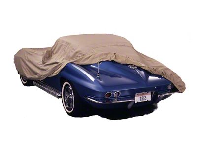 Covercraft Custom Car Covers Flannel Car Cover without Mirror Pockets; Tan (65-68 Mustang Fastback, Excluding GT350 & GT500)