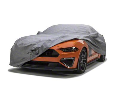 Covercraft Custom Car Covers 5-Layer Indoor Car Cover with 1 Mirror Pocket and Mustang 60th Anniversary Logo; Gray (64-68 Mustang Coupe, Convertible)