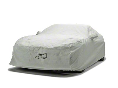 Covercraft Custom Car Covers 3-Layer Moderate Climate Car Cover with 1 Mirror Pocket and Mustang 60th Anniversary Logo; Gray (69-70 Mustang Sportsroof, Excluding GT350 & GT500)