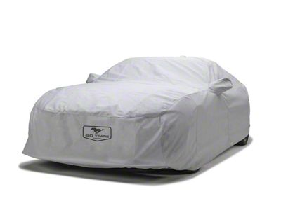 Covercraft Custom Car Covers 5-Layer Softback All Climate Car Cover with 1 Mirror Pocket and Mustang 60th Anniversary Logo; Gray (69-70 Mustang Sportsroof, Excluding GT350 & GT500)