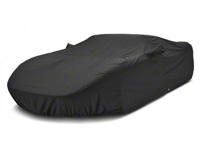 Covercraft Custom Car Covers WeatherShield HP Car Cover with Black Mustang Pony Logo and without Mirror Pockets; Black (64-68 Mustang Coupe, Convertible, Excluding GT350 & GT500)