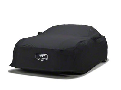 Covercraft Custom Car Covers WeatherShield HP Car Cover with 1 Mirror Pocket and Mustang 60th Anniversary Logo; Black (69-70 Mustang Sportsroof, Excluding GT350 & GT500)