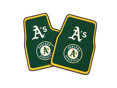 Coverking Printed Floor Mats with Oakland Athletics Logo (Universal; Some Adaptation May Be Required)