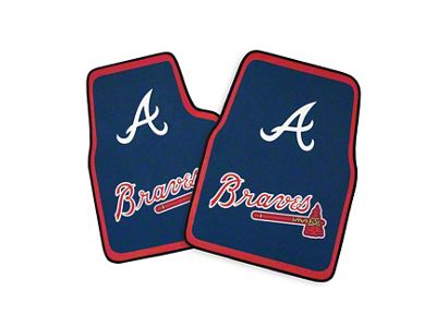 Coverking Printed Floor Mats with Atlanta Braves Logo (Universal; Some Adaptation May Be Required)