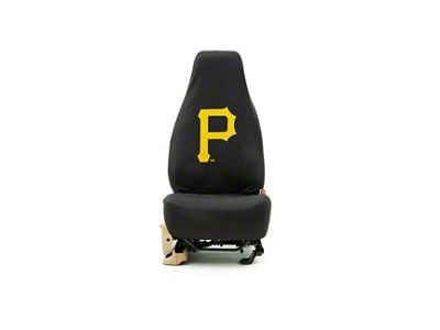 Coverking Universal Ultisuede Seat Cover with Pittsburgh Pirates Logo (Universal; Some Adaptation May Be Required)