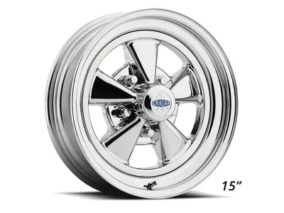 Cragar 61C S/S Series Chrome Wheel; 15x7; 12.70mm Offset (70-81 Firebird)