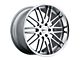 Cray Hawk Silver Machined with Chrome Lip Wheel; Rear Only; 18x10.5 (88-96 Corvette C4)