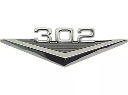 Scott Drake Fender Emblem; 302 (65-66 Mustang)