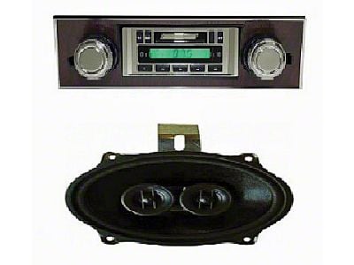 Custom Autosound 67-68 Stereo,USA-230, Black Face,200 Watt Radio w/speaker