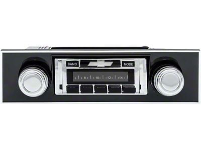 Custom Autosound Camaro AM / FM Stereo Radio, USA-630, With Black Bezel 1967-1968