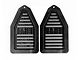 Billet Door Jamb Vents with Engraved Flag; Black Anodized (1969 442, Cutlass)