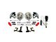 The Right Stuff Detailing Performance Series Front Manual Disc Brake Conversion Kit with Black Brake Booster/Master Cylinder; Red Calipers (64-72 442, Cutlass, F85, Vista Cruiser)