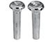 Ribbed Door Lock Knobs; Chrome (68-72 Cutlass)