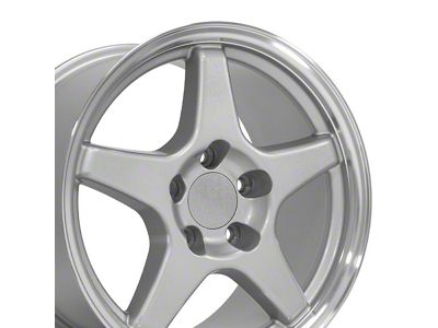 CV01 Silver with Machined Lip Wheel; 17x9.5 (93-02 Firebird)