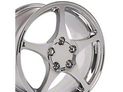 CV05 Chrome Wheel; Front Only; 17x8.5; 58mm Offset (88-96 Corvette C4)